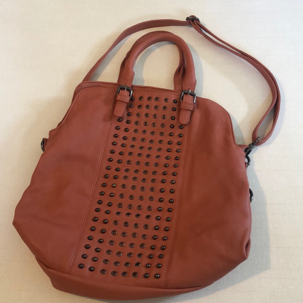 Muted/mauve pink studded Big Buddha handbag